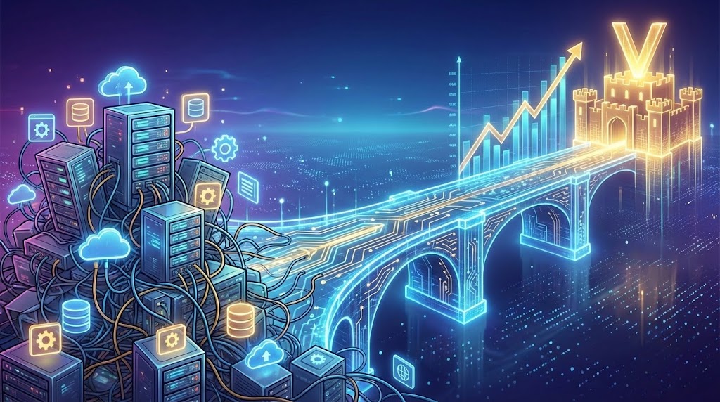 Picture Tech Equities Rising Tech-Equity Bridge · Your Tech Strategy Counts More Than Your Systems