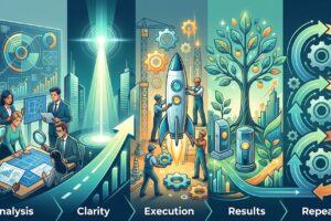 Analysis, Clarity, Execution, Results, Repeat · Success in Mid-market Innovation