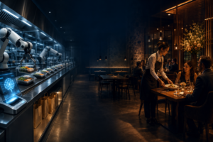 Restaurants in 2040 · Calories Get Automated, Hospitality Gets Expensive
